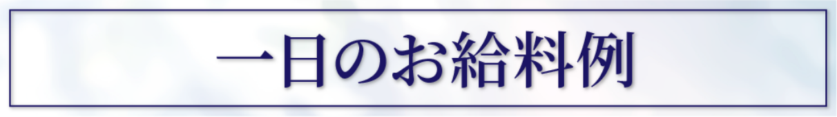 一日のお給料例